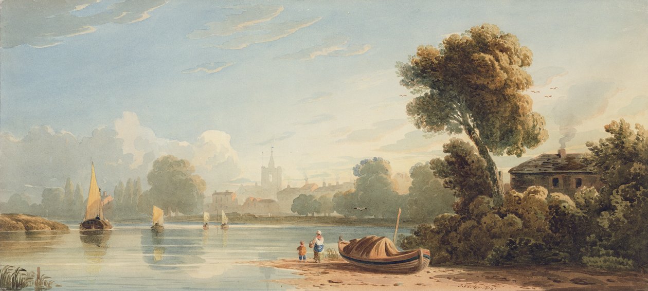 Chiswick, 1814 (wc grafit felett, papíron) alkotó: John Varley