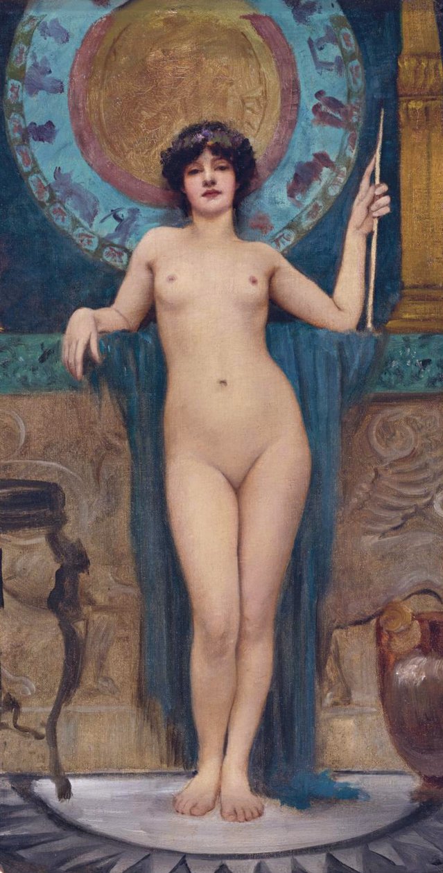 Campaspe tanulmányozása alkotó: John William Godward