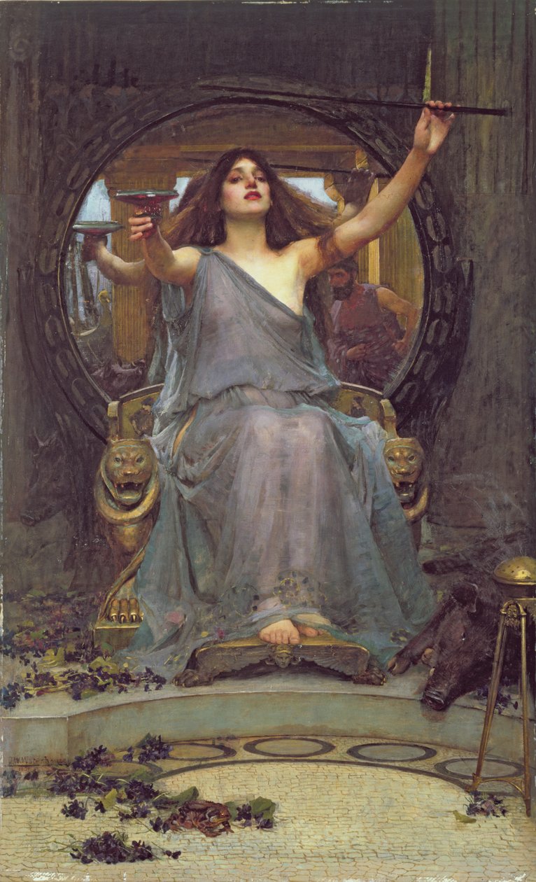 Circe felajánlja a kupát Odüsszeusznak, 1891 alkotó: John William Waterhouse