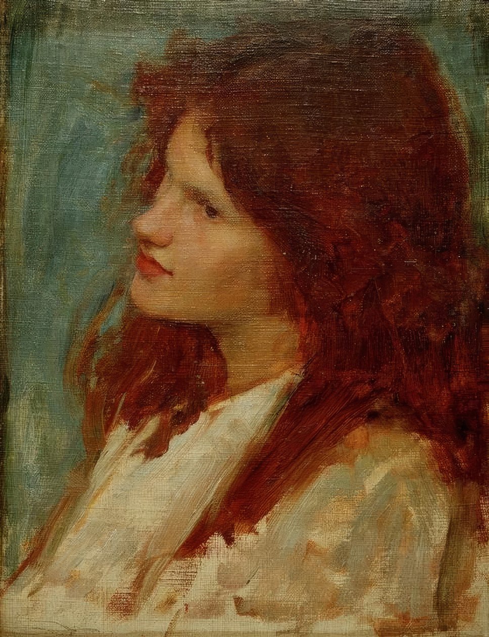 Egy lány feje alkotó: John William Waterhouse