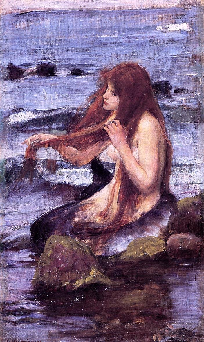Vázlat egy sellő számára alkotó: John William Waterhouse