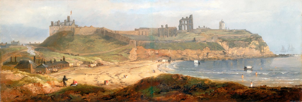 Priory and Castle, Tynemouth (olaj, fa) alkotó: John Wilson Carmichael