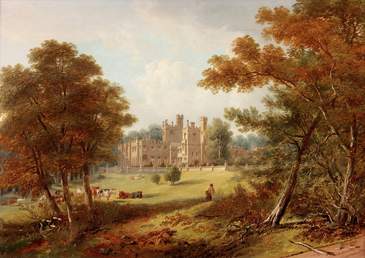 The Garden Front, Beaufront Castle, 1845 alkotó: John Wilson Carmichael