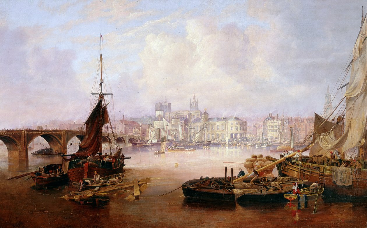 A polgármester bárkája a Tyne folyón, 1828 alkotó: John Wilson Carmichael