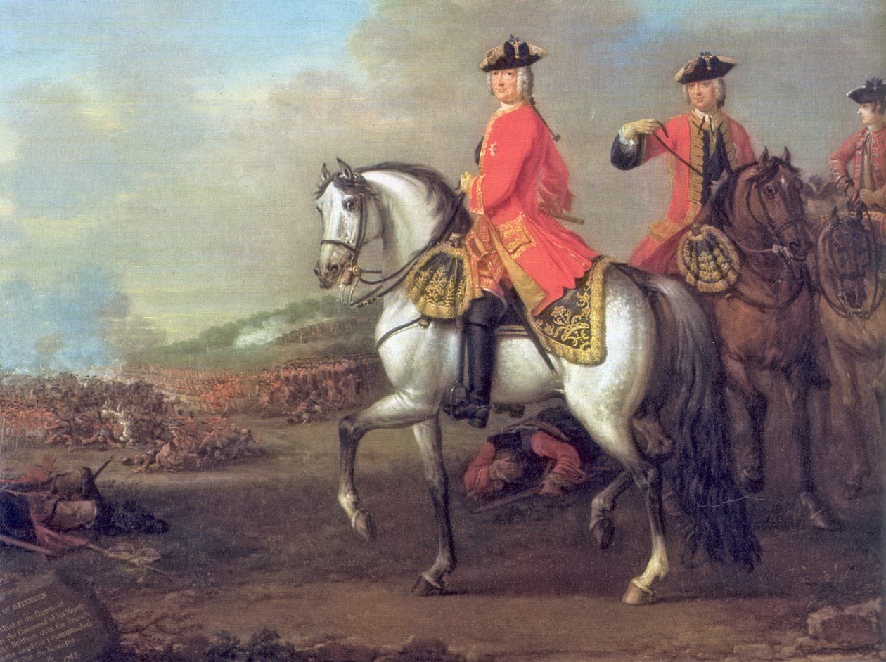 II. Nagy -Britannia György a dettingeni csatában alkotó: John Wootton