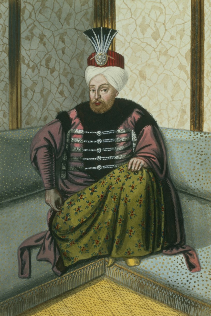 Mahomet (Mehmed) IV (1642-93) szultán 1648-87, a "A Series of Portraits of the Emperors of Turkey" című sorozatból, 1808. alkotó: John Young