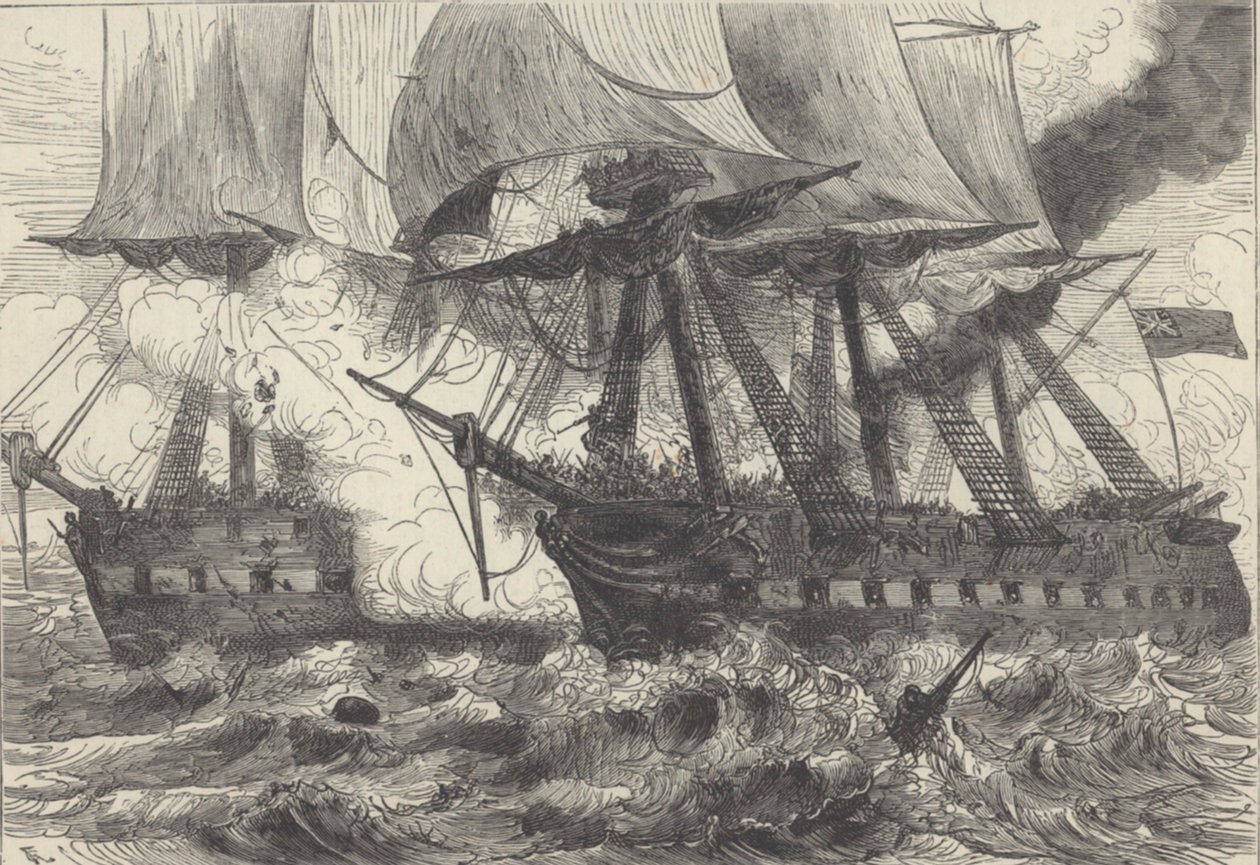 Tengeri csata (litho) alkotó: Walter Charles Mills