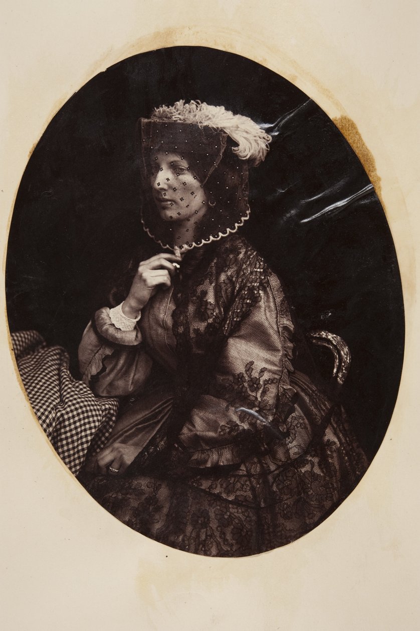 Nő fátyollal [Miss Godfrey] alkotó: John Adamson