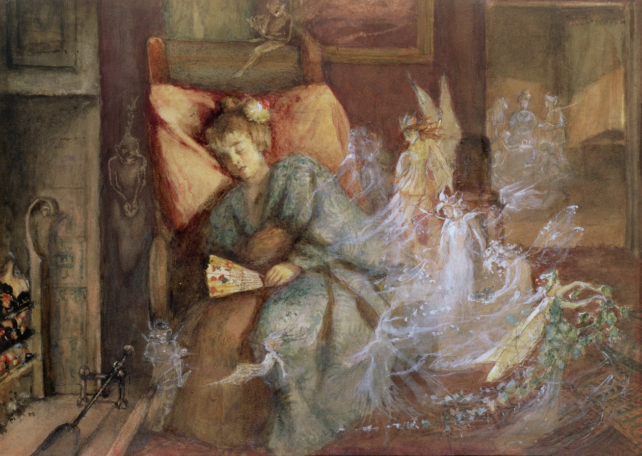 Az álom (wc, gouache papíron) alkotó: John Anster Fitzgerald