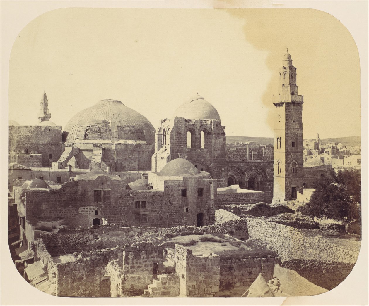 A Szent Sír kupolája, Jeruzsálem, 1860-as évek. alkotó: John Anthony