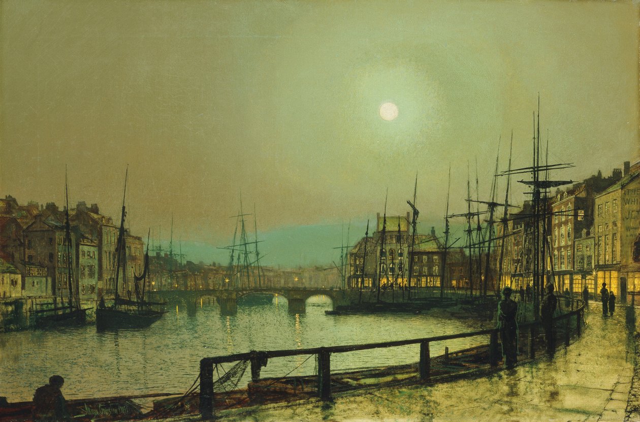 Holdfényes kikötő, 1883 alkotó: John Atkinson Grimshaw