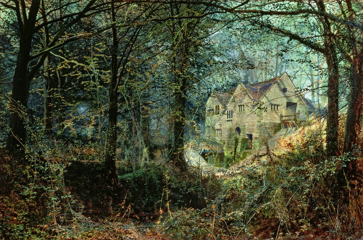 Őszi dicsőség: A régi malom alkotó: John Atkinson Grimshaw