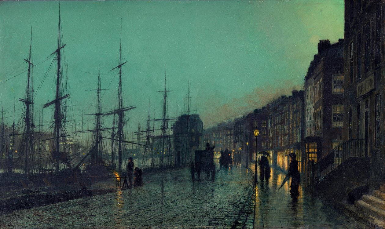Hajózás a Clyde-on alkotó: John Atkinson Grimshaw