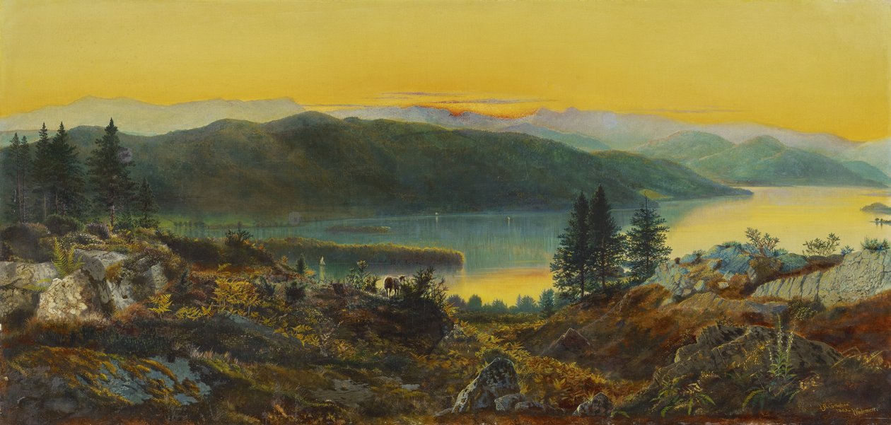 Windermere, 1863 alkotó: John Atkinson Grimshaw
