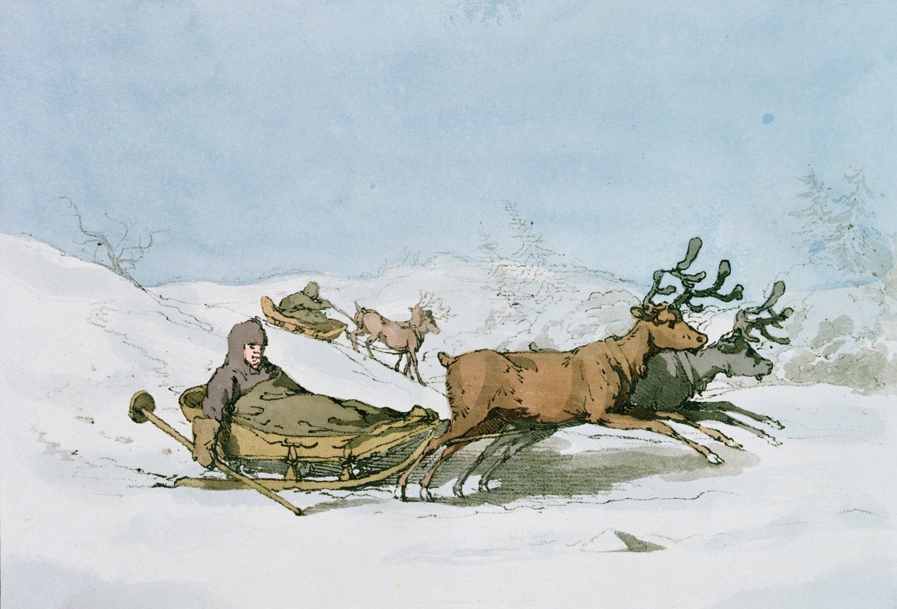 Lappföldi szánkó, 1803 alkotó: John Augustus Atkinson