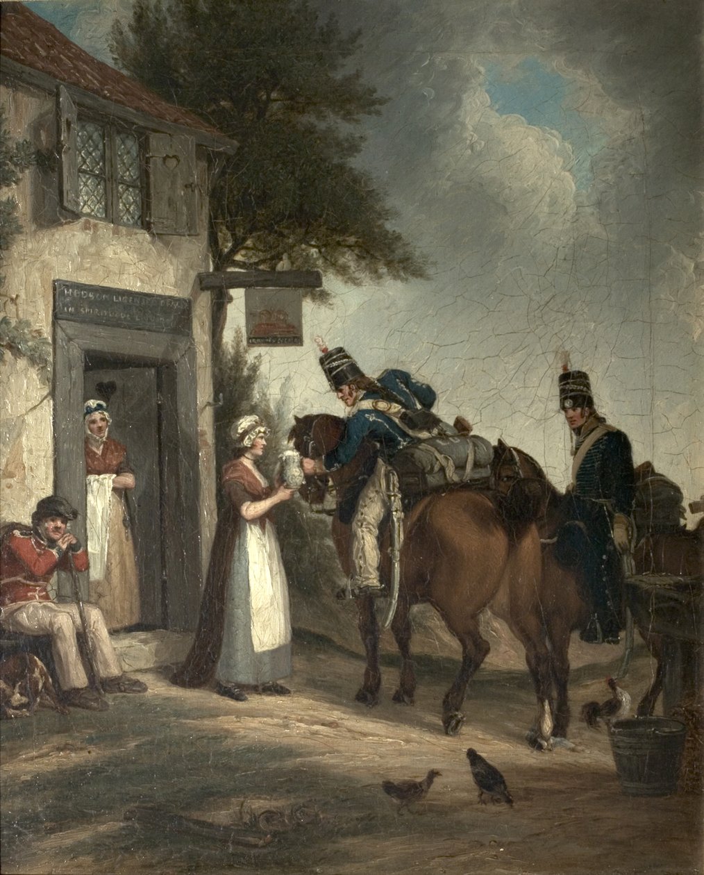 Katonák felüdülése, 1805 körül alkotó: John Augustus Atkinson
