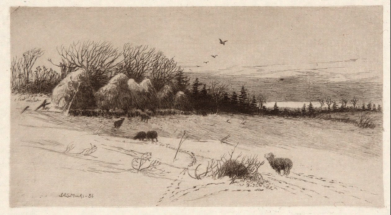 Birkák a hóban alkotó: John Austin Sands Monks