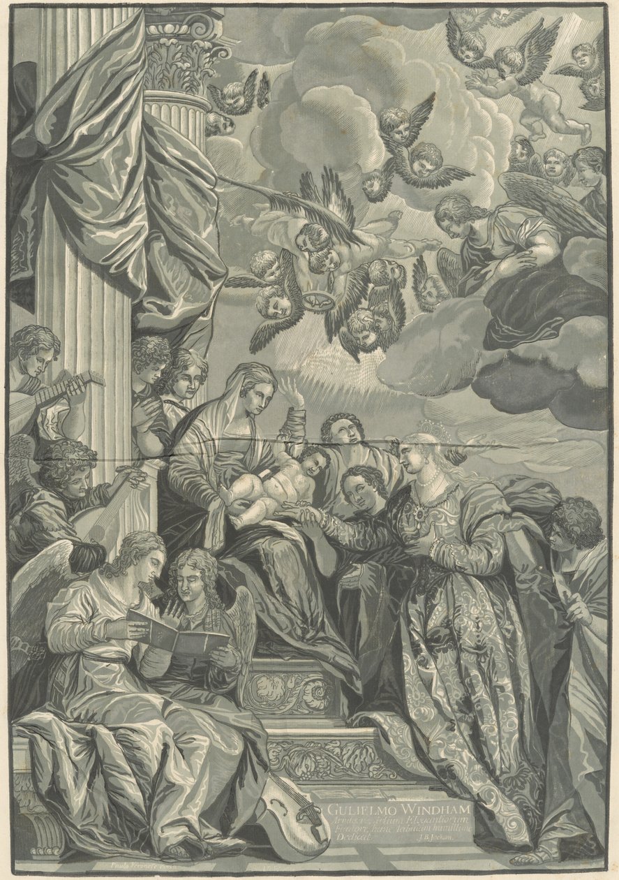 Szent Katalin misztikus házassága alkotó: John Baptist Jackson