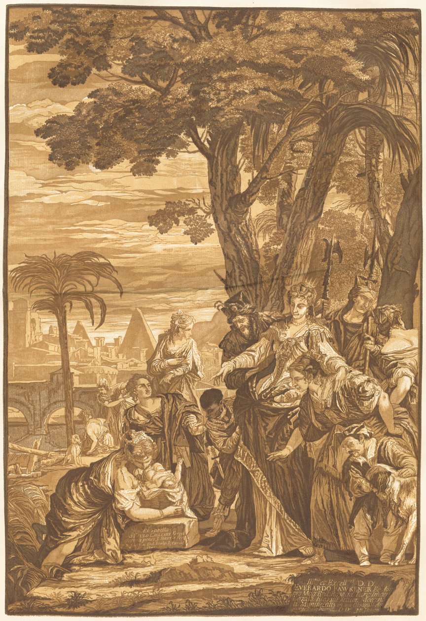 Mózes megtalálása alkotó: John Baptist Jackson after Veronese