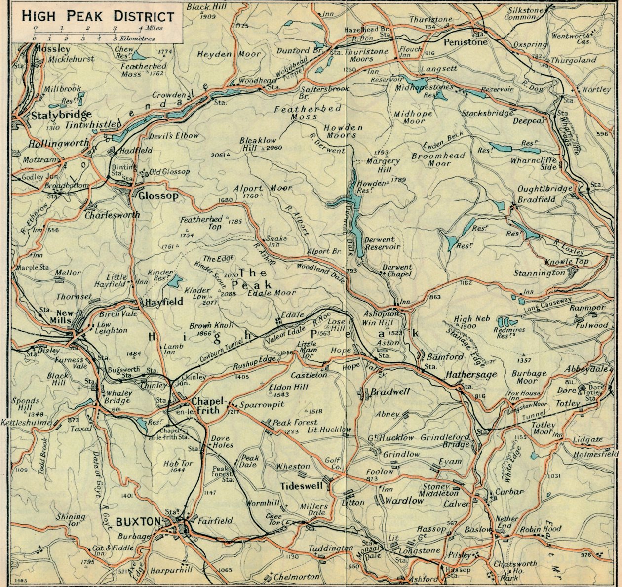 High Peak District, XX. század alkotó: John Bartholomew