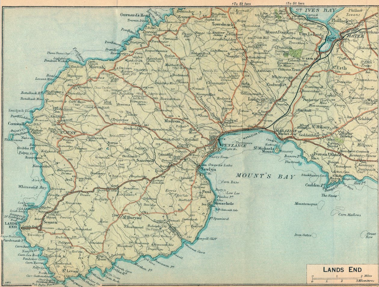 Lands End, c20. század alkotó: John Bartholomew