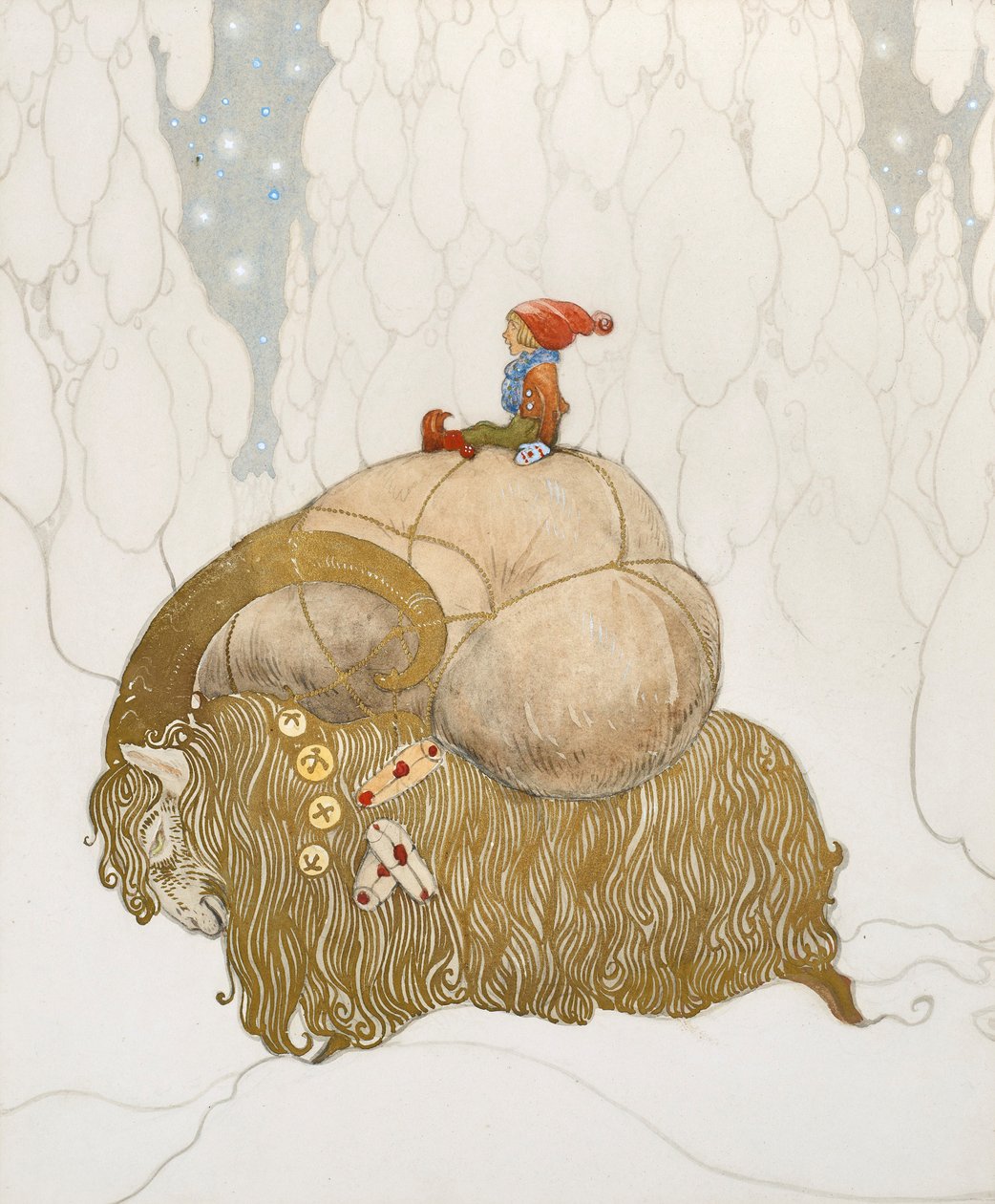 Julbocken karácsonyi dal, 1912. alkotó: John Bauer