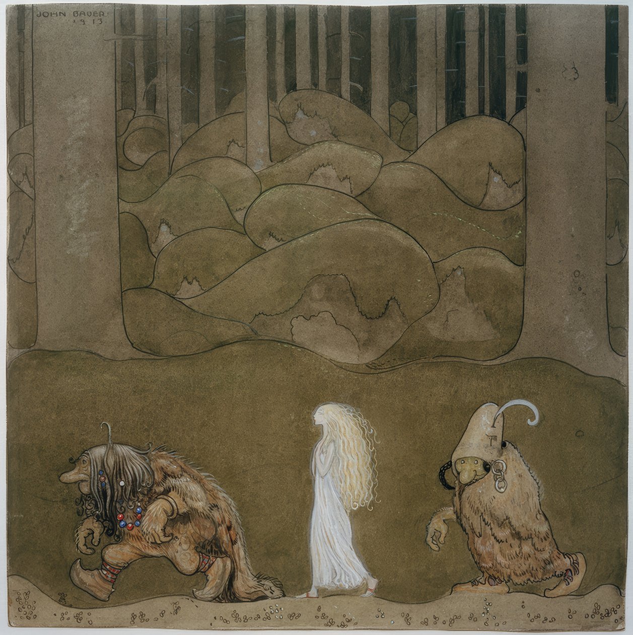 Hercegnő és trollok alkotó: John Bauer