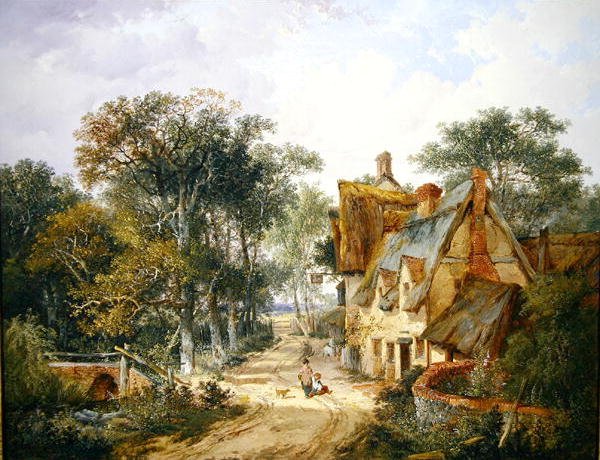 The Swan Inn (olaj, vászon) alkotó: John Berney Ladbrooke