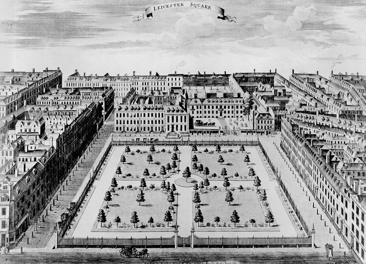 Leicester Square, 1725 körül alkotó: John Bowles