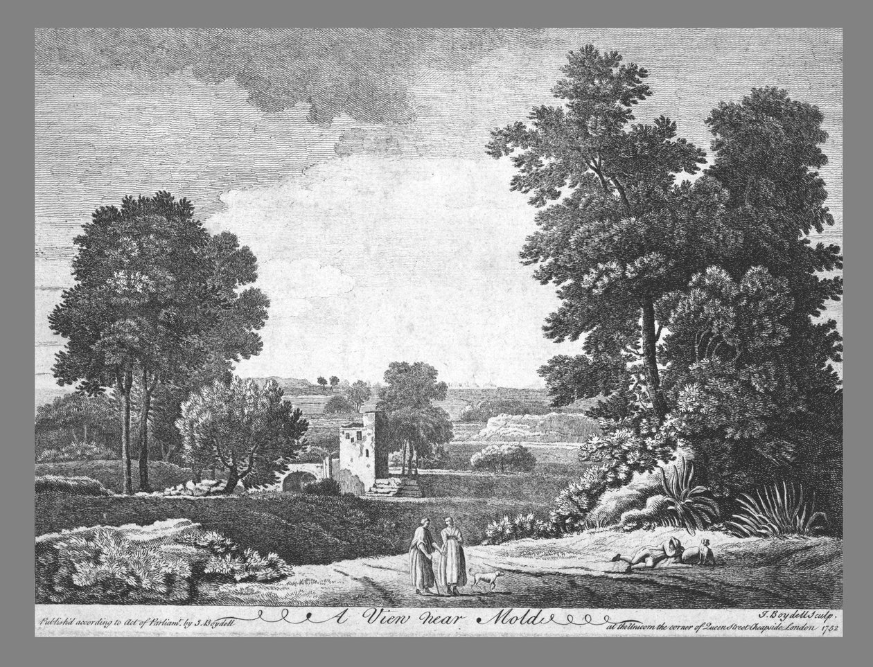 Nézet a Mold közelében, c1752 alkotó: John Boydell