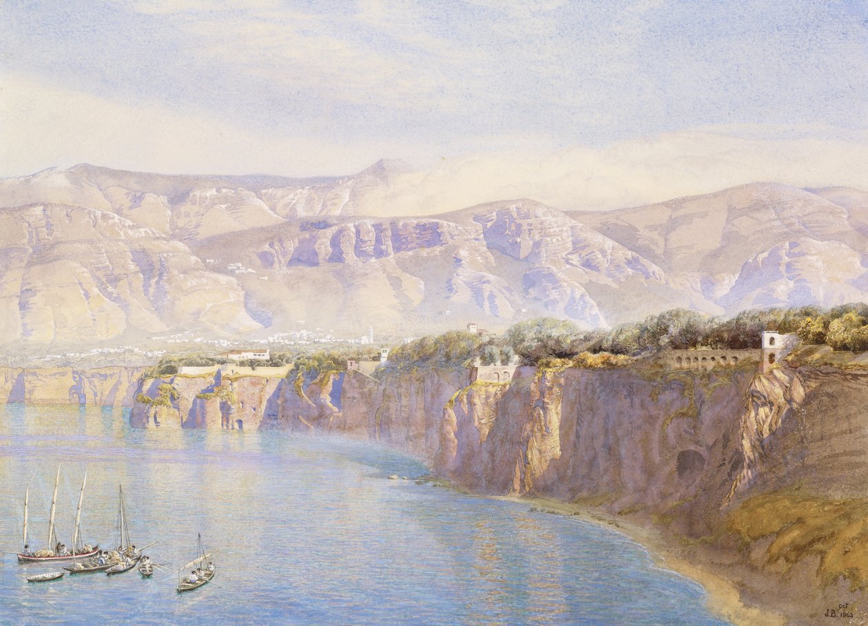 Sorrento közelében alkotó: John Brett
