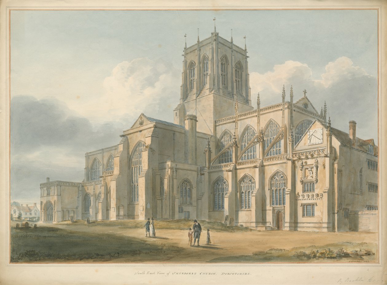 Dorset – Sherborne templom, 1802 alkotó: John Buckler