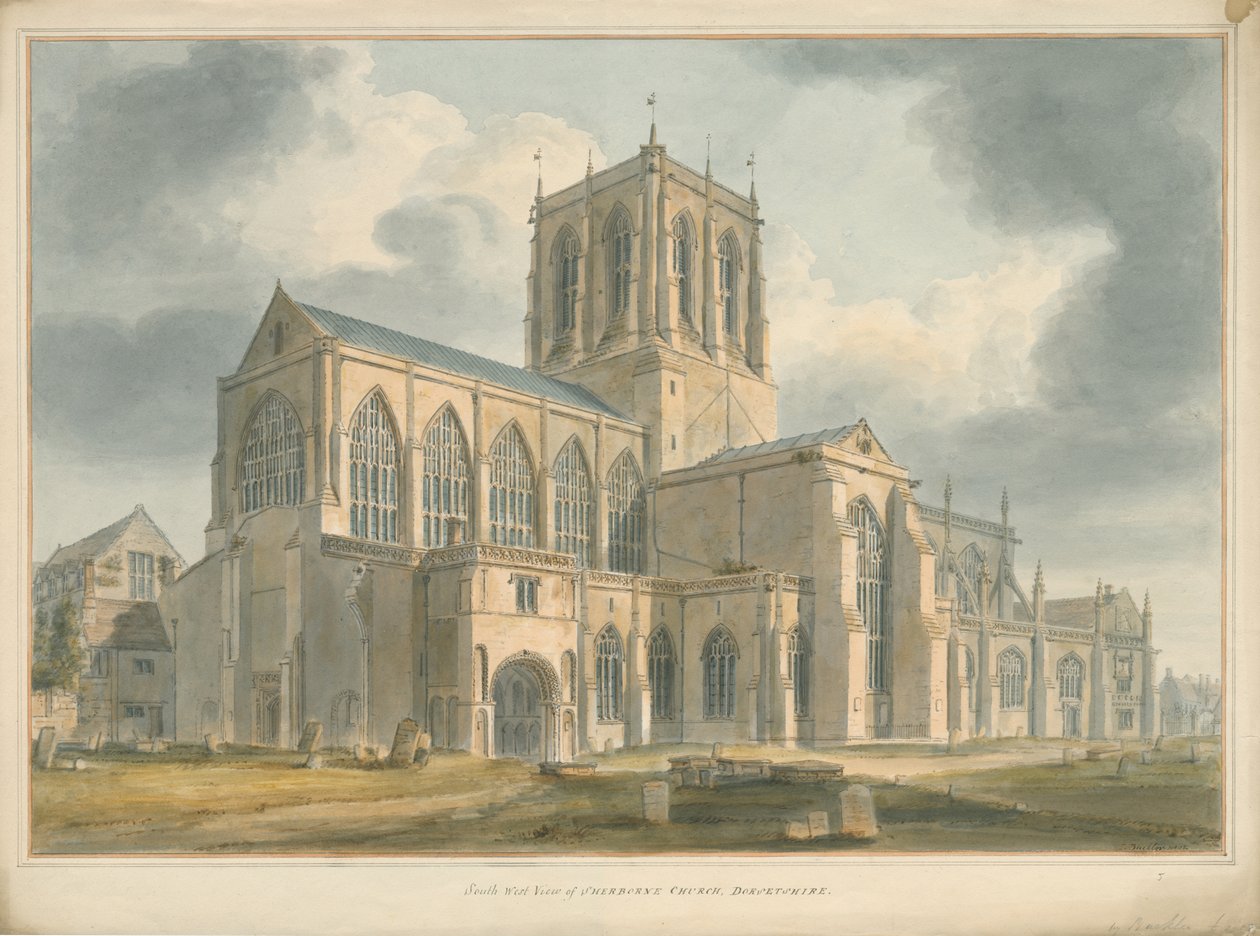 Dorset – Sherborne templom, 1802 alkotó: John Buckler