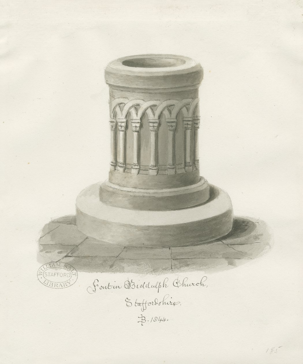Betűtípus a Biddulphnál alkotó: John Buckler