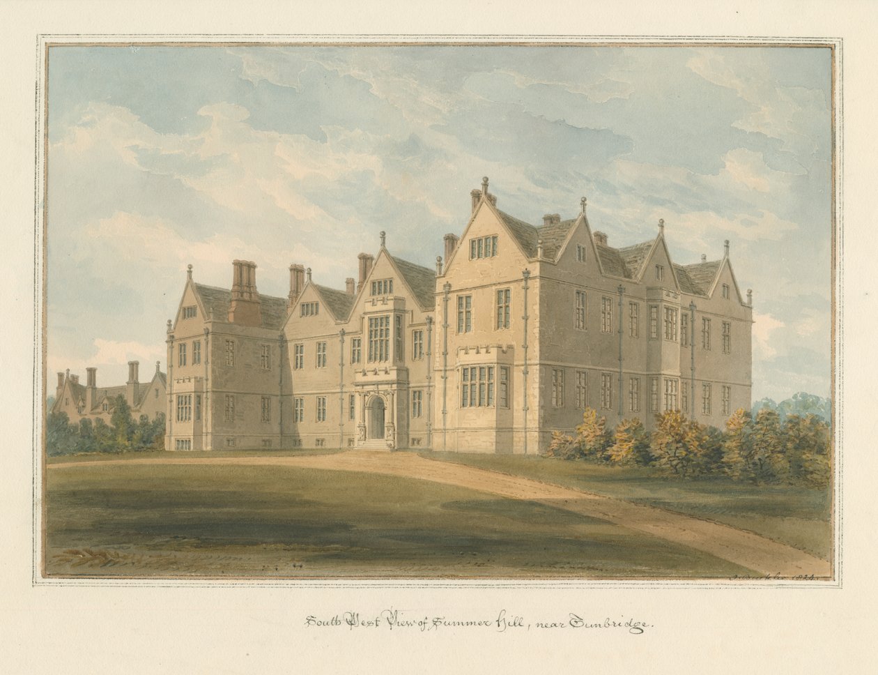 Kent – Tunbridge – Somerhill, 1824 alkotó: John Buckler