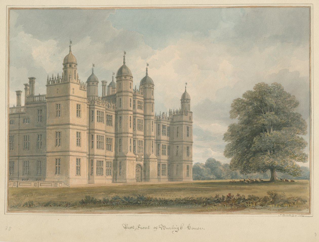 Northamptonshire - Burleigh House alkotó: John Buckler