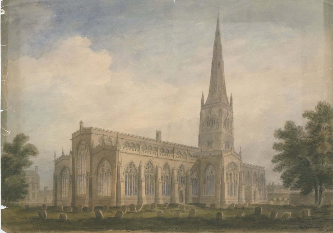 Nottinghamshire – Newark templom, 1809 alkotó: John Buckler