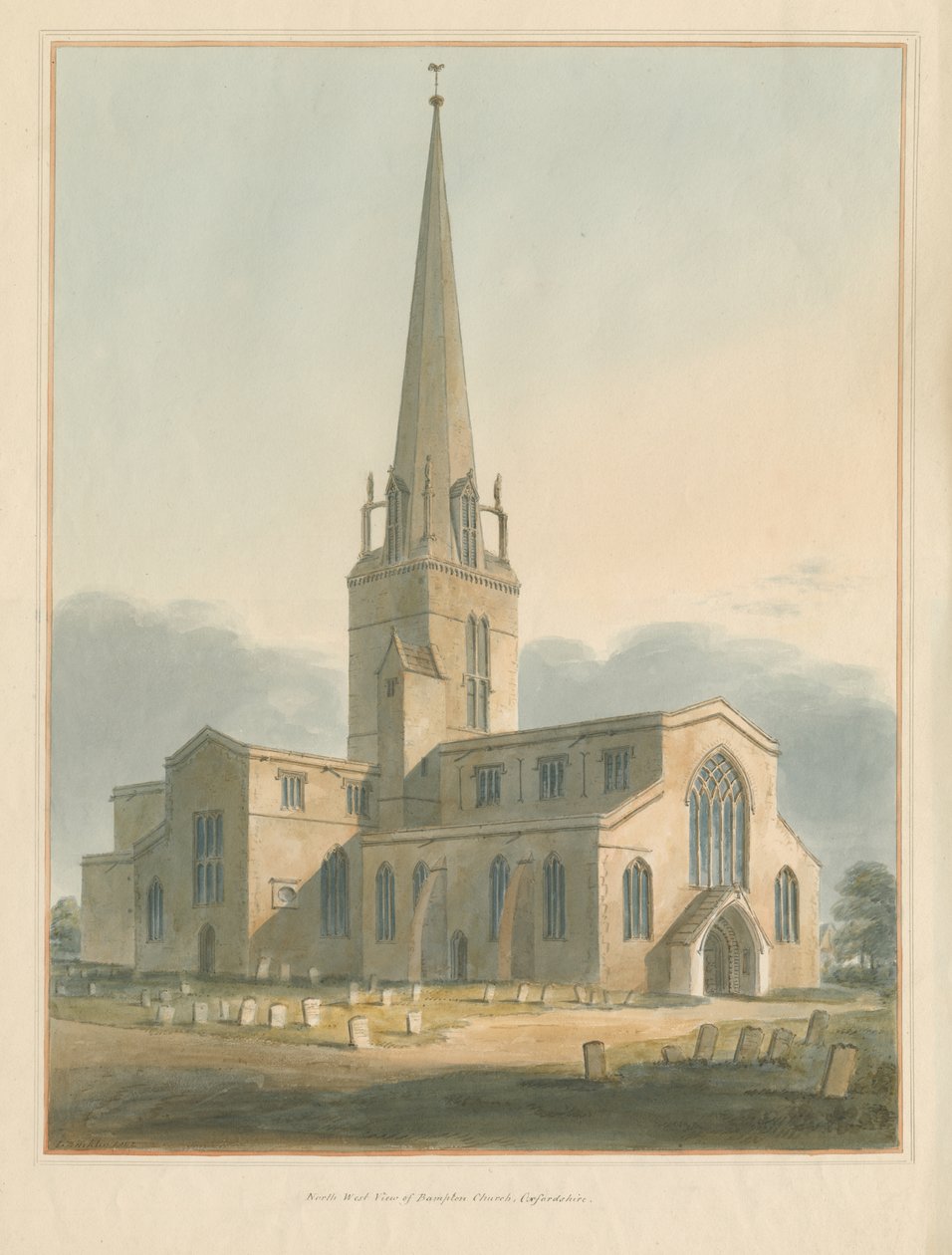 Oxfordshire – Bampton Church, 1802 alkotó: John Buckler