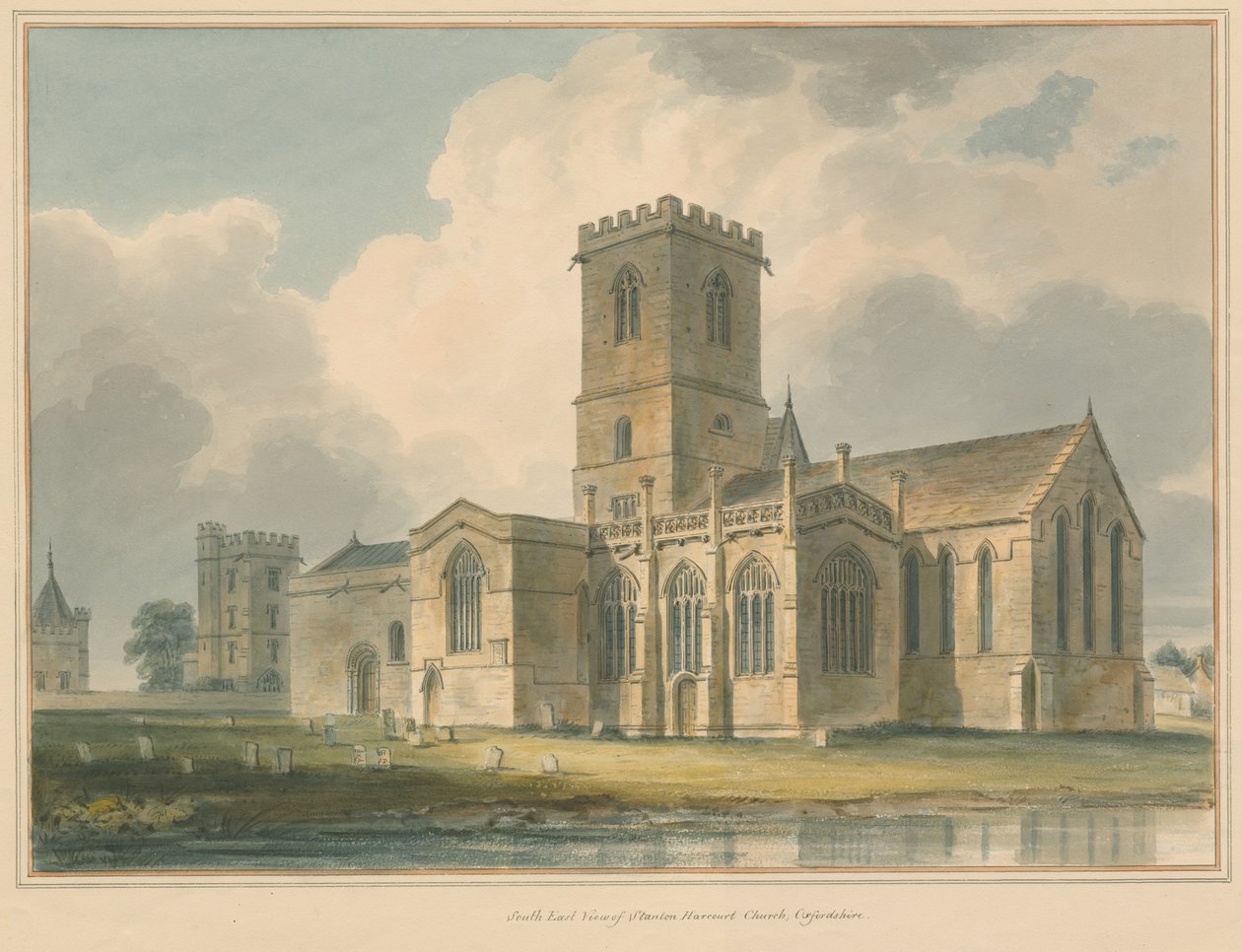 Oxfordshire – Stanton Harcourt templom, 1830 alkotó: John Buckler
