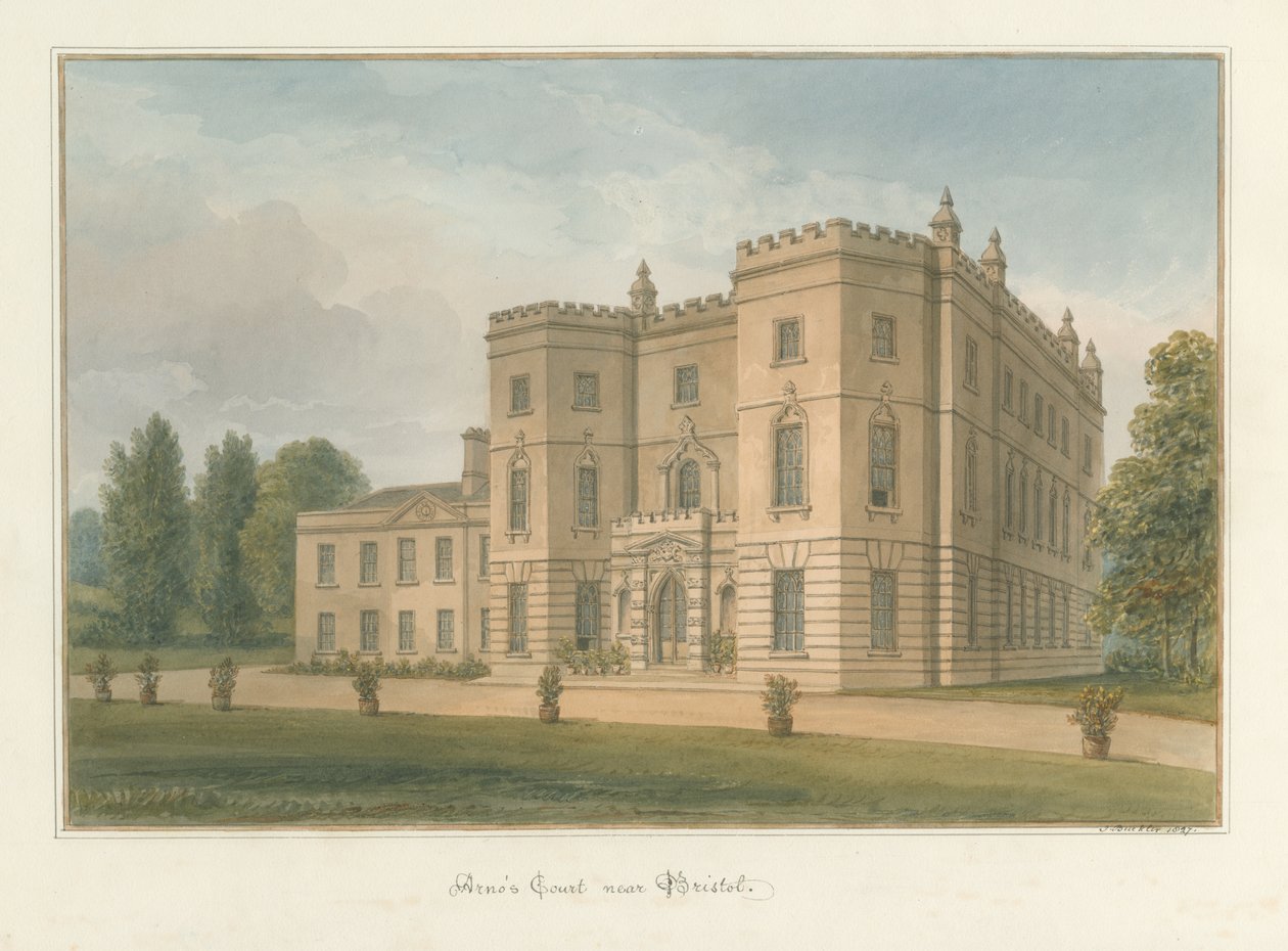 Somerset – Bristol – Arno udvara, 1827 alkotó: John Buckler