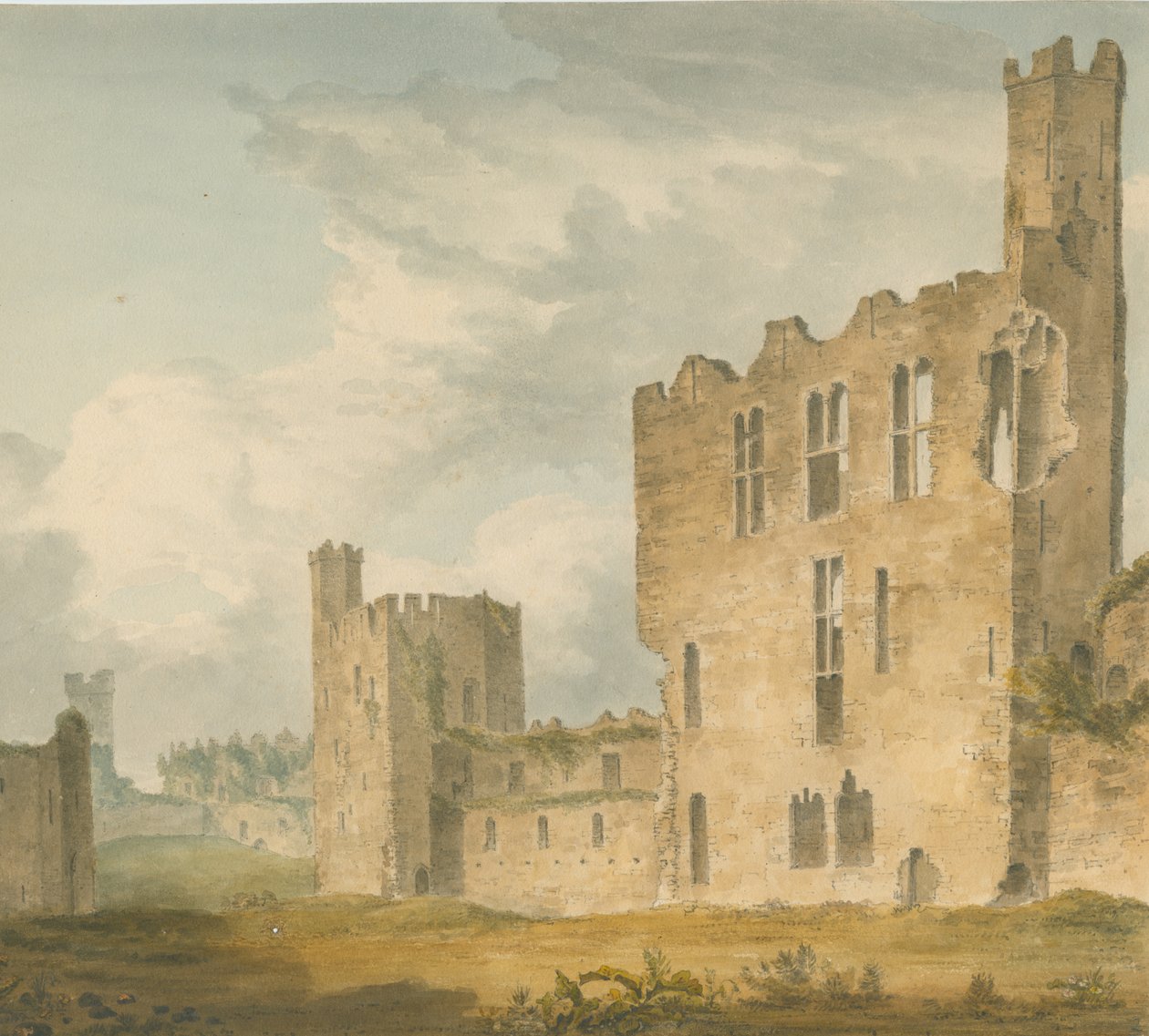 Wales – Carnarvonshire – Conway kastély, 1800 alkotó: John Buckler