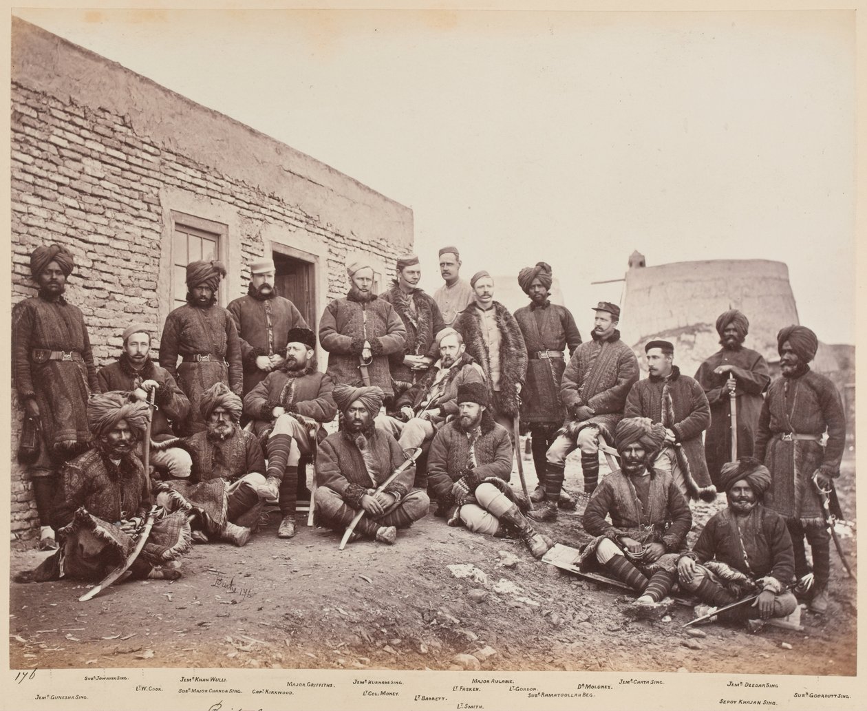 Brit és bennszülött tisztek, 3. szikhek, 1879 alkotó: John Burke