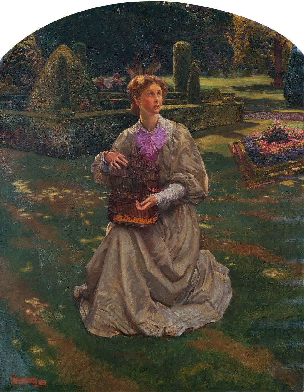 A ketrecbe zárt madár alkotó: John Byam Liston Shaw