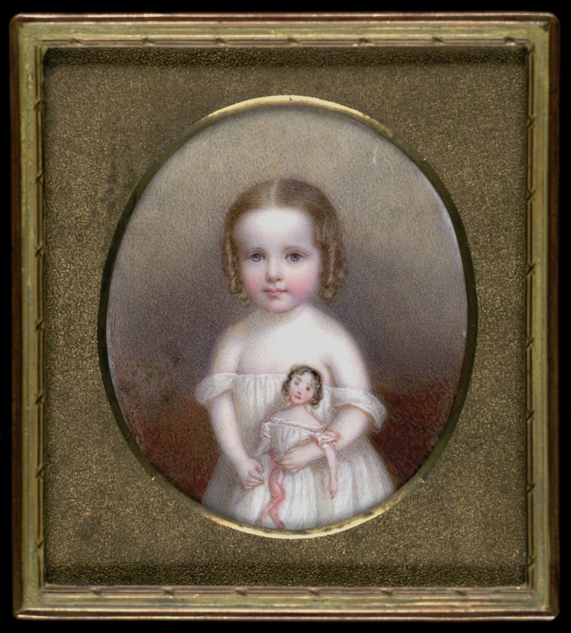 Kislány babával, kb. 1854. alkotó: John Carlin