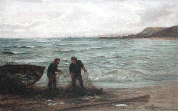 Landing the Catch (olaj, vászon) alkotó: John Chalmers