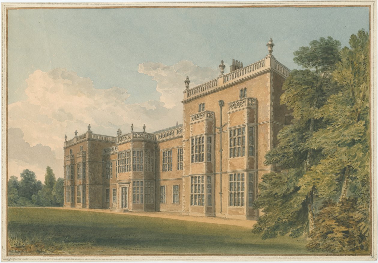 Yorkshire - Burton istálló, 1818 alkotó: John Chessell Buckler