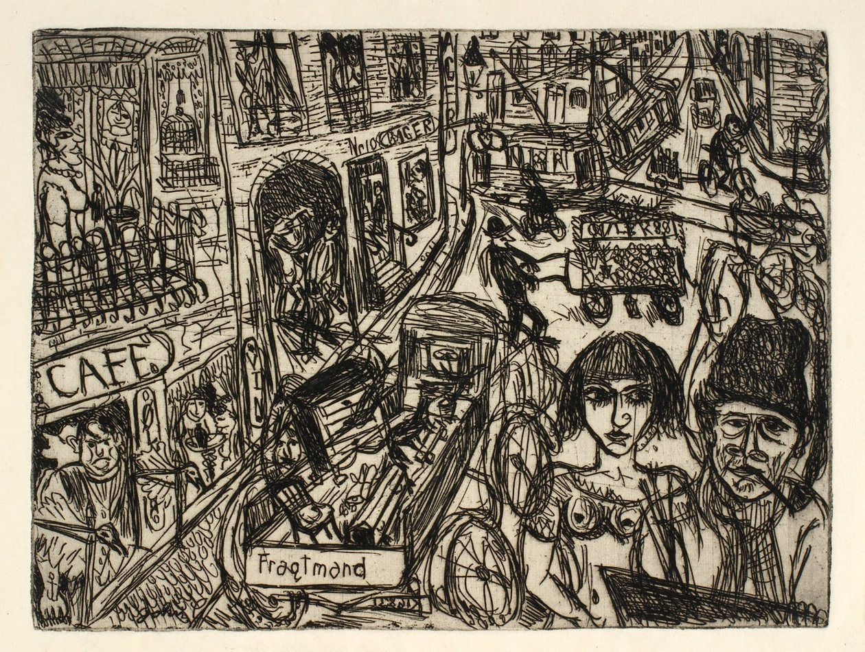 Utcai élet Nørrebróban alkotó: John Christensen