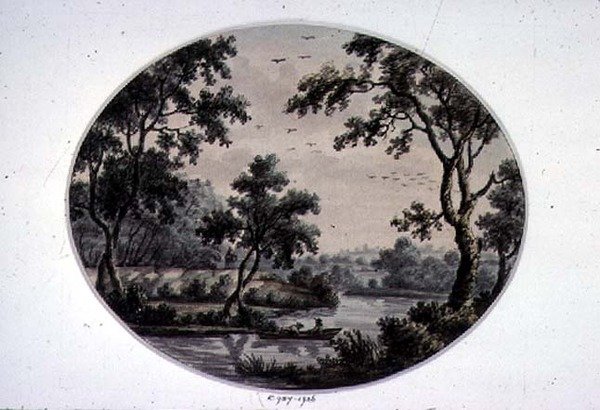 Folyói jelenet (rajz) alkotó: John Collet