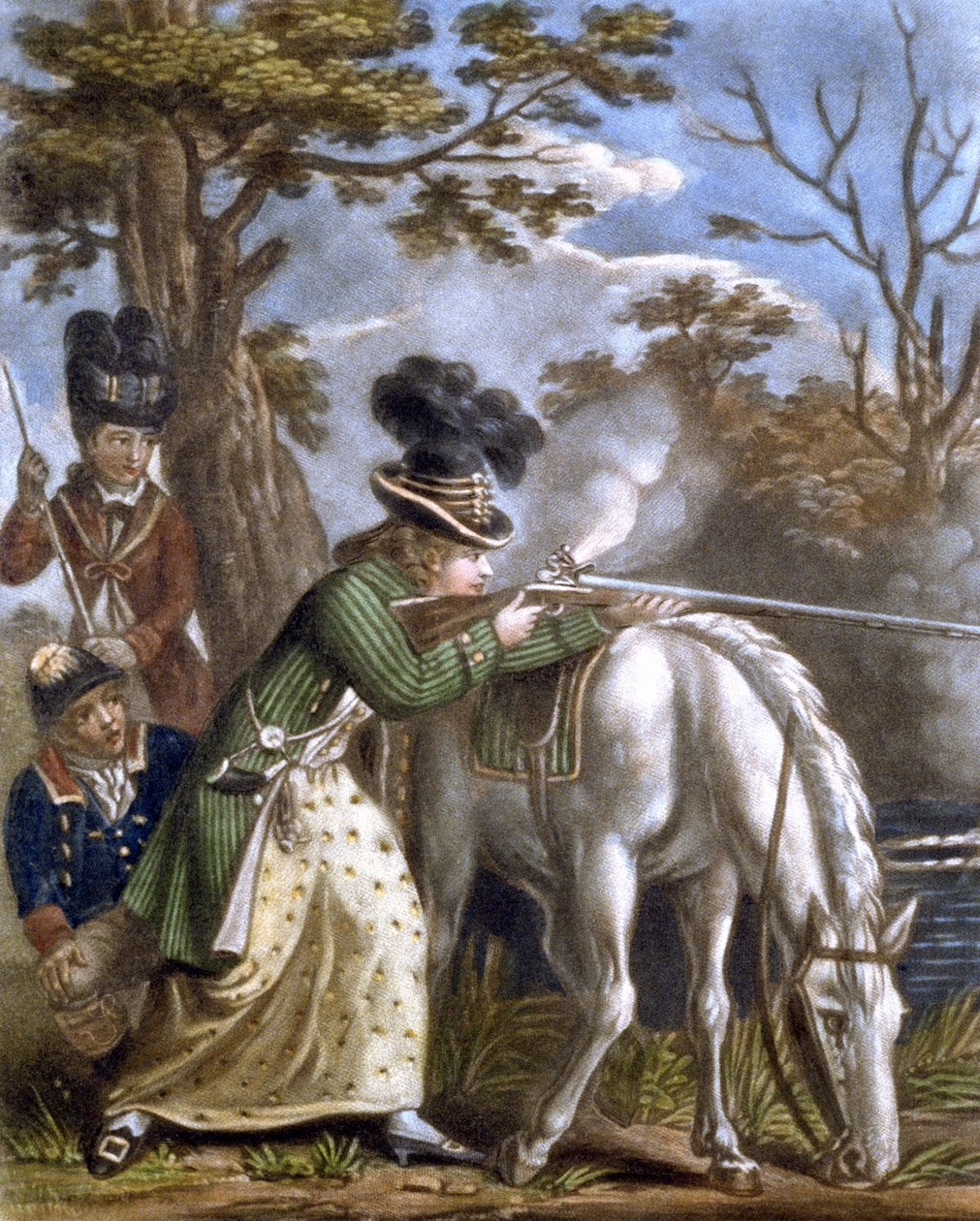 "The Ladies Shooting Poney" alkotó: John Collet