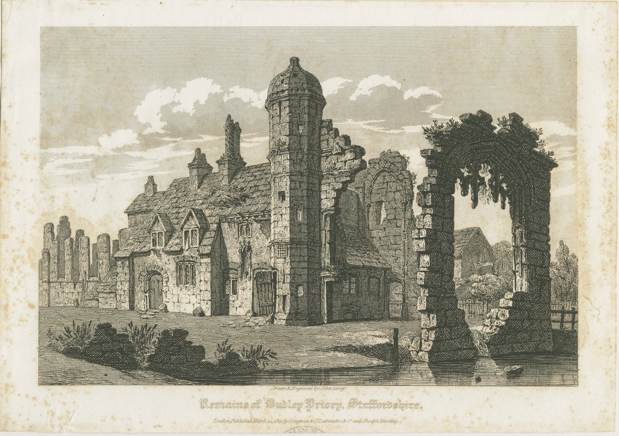 Dudley Priory: metszet, nd [c 1821] alkotó: John Coney